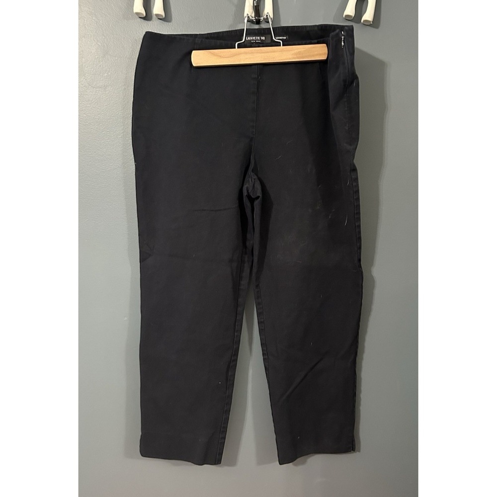Lafayette 148 Woman's Lexington Black Dress Pants Workwear Size 14